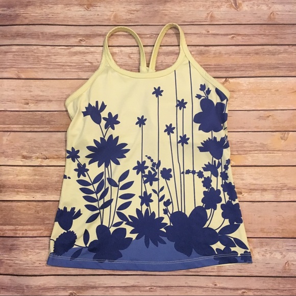 Athleta Tops - Athleta Yellow and Blue Floral tank, size Small Athleta Tops - Athleta Yellow and Blue Floral tank, size Small